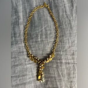 Barbara Boz Hammered Organic Mini-Link Lariat 18K Gold-plate Necklace